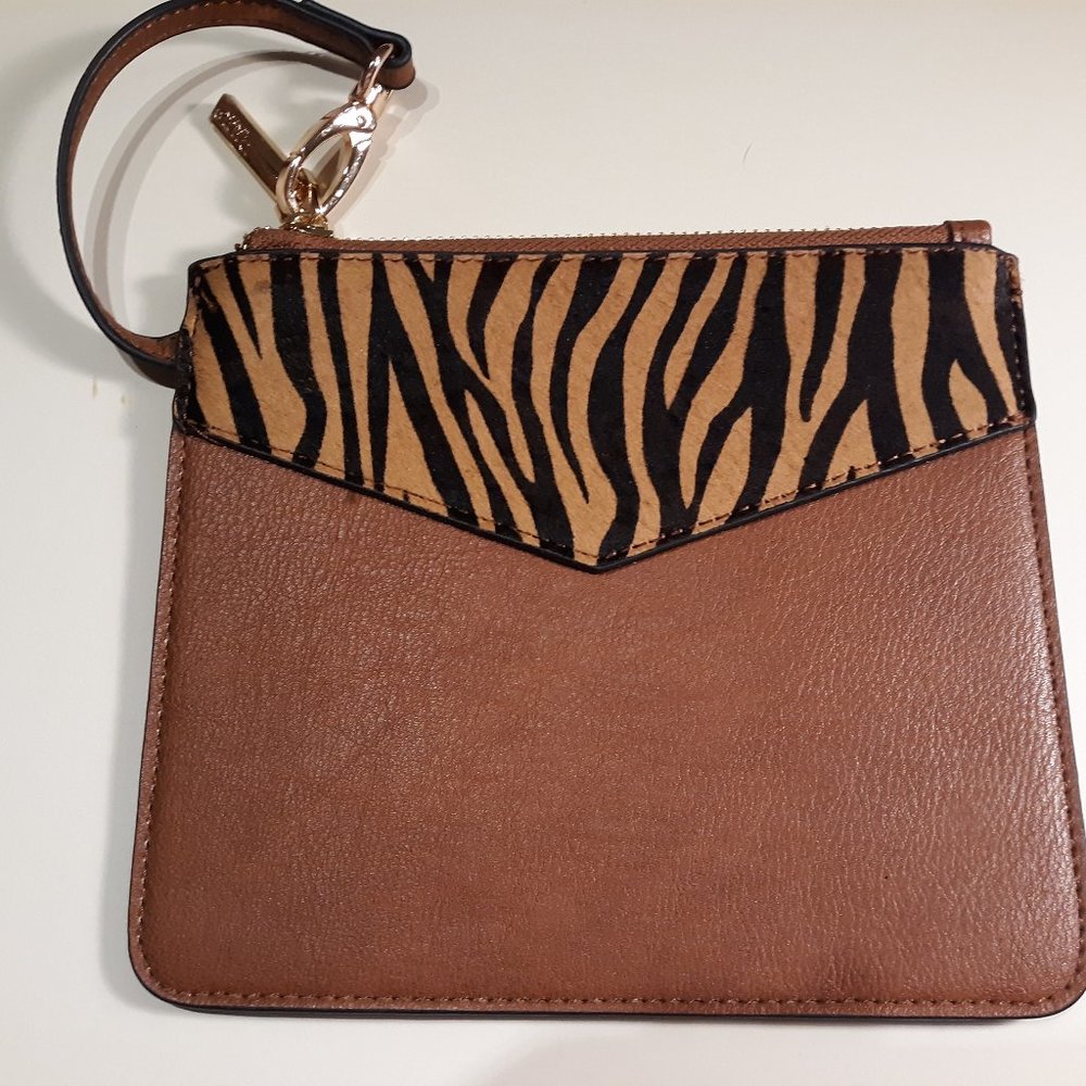 Dune of London animal print wristlet
